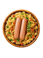 Сосиски с макаронами